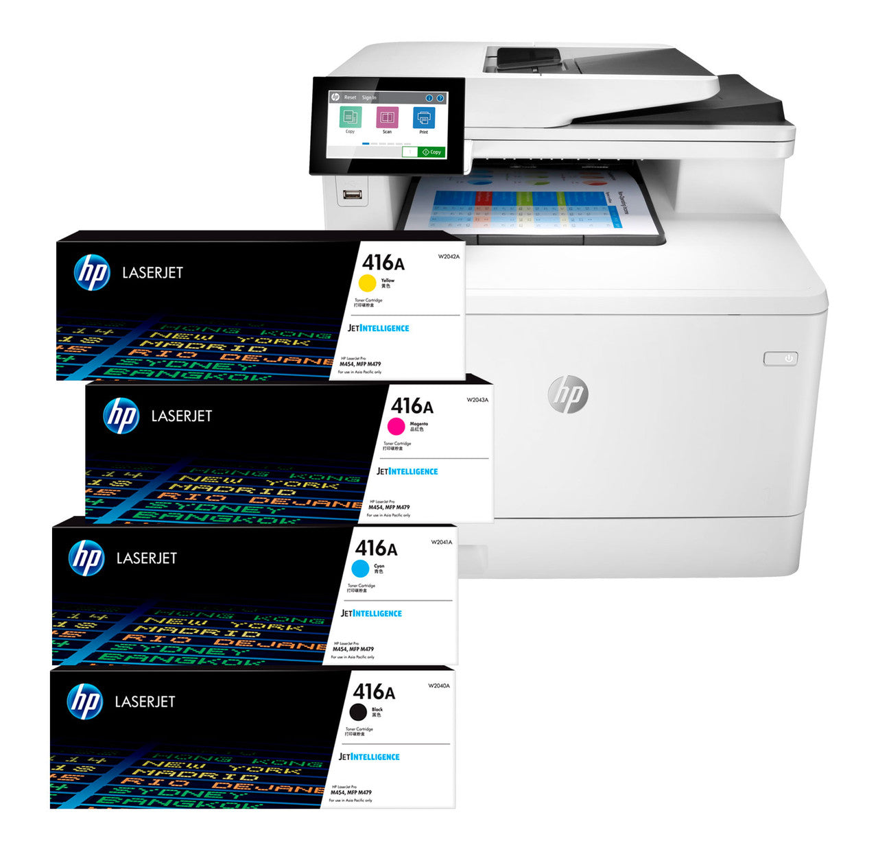Impresora multifunción HP Color LaserJet Enterprise M480f