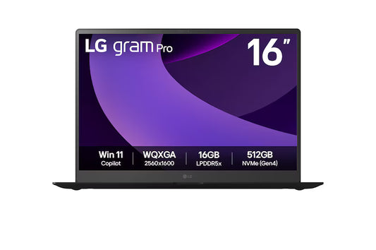 LG gram Pro 16" | 32 GB RAM | إنتل® Core™ Ultra 7 255H | gram Dual AI | نفيديا GeForce RTX 5050