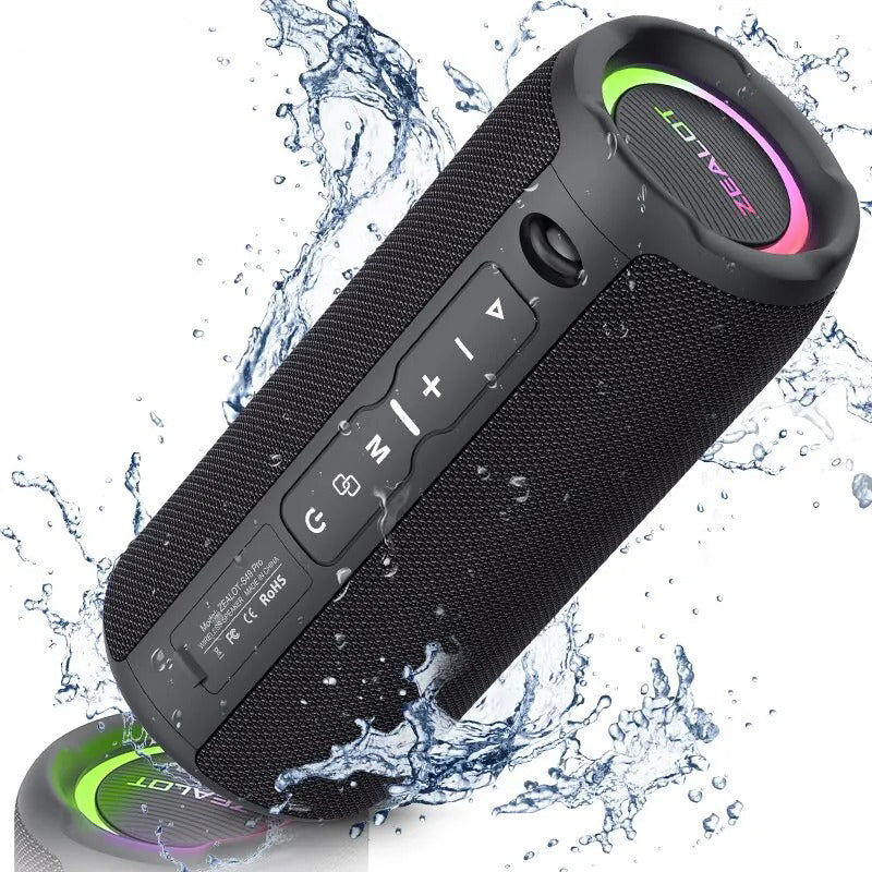 Enceinte Bluetooth 20W IPX6 Étanche RGB Bass Boost Stéréo TWS