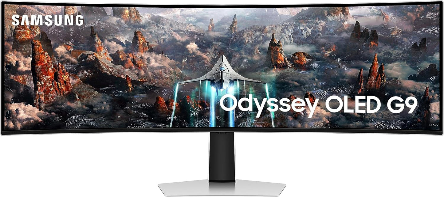 Samsung Odyssey OLED (G93SD) 49" 1440p HDR 240 Hz Monitor Curvo Ultrawide para Jogos