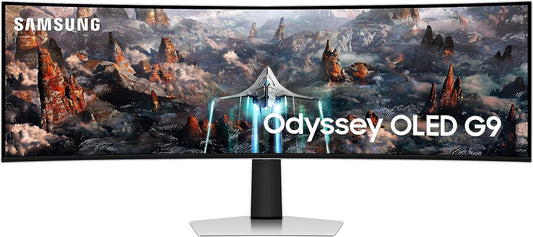 Samsung Odyssey OLED (G93SD) 49" 1440p HDR 240 Hz कर्व्ड अल्ट्रावाइड गेमिंग मॉनिटर