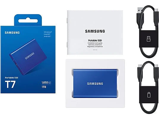 SAMSUNG SSD portátil T7 PC/Mac disco rígido, 1-4 TB SSD, externo